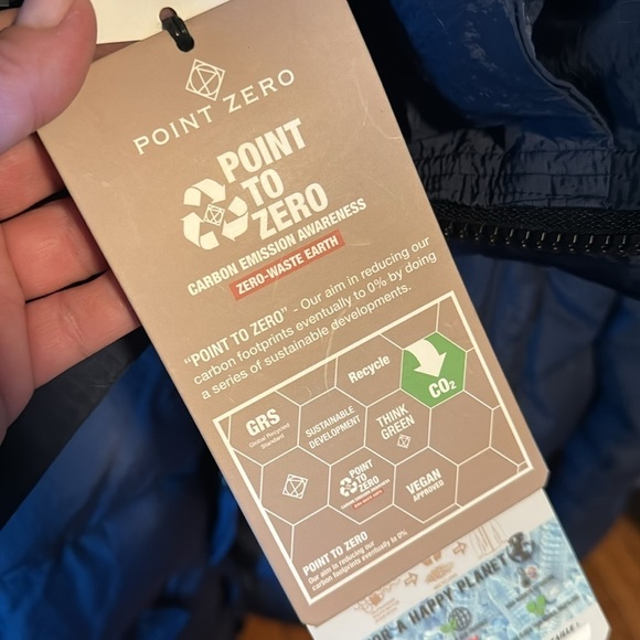 Point zero coat parka puffer navy NEW medium warm - Picture 4 of 13